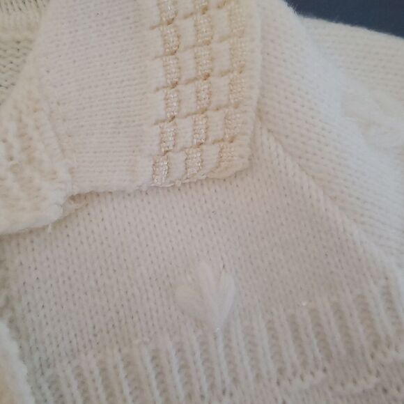 Vtg 1960 Blue Bird Knitwear Knit Baby Sweater Cap And Booties With Original Box - Picture 4 of 9